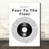 Starsailor Four To The Floor Vinyl Record Song Lyric Wall Art Print