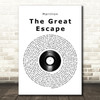 Marillion The Great Escape Vinyl Record Song Lyric Wall Art Print