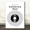 Marlena Shaw California Soul Vinyl Record Song Lyric Wall Art Print