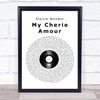 Stevie Wonder My Cherie Amour Vinyl Record Song Lyric Wall Art Print