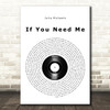 Julia Michaels If You Need Me Vinyl Record Song Lyric Wall Art Print