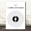 Logic 1-800-273-8255 Vinyl Record Song Lyric Wall Art Print