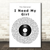 The National I Need My Girl Vinyl Record Song Lyric Wall Art Print