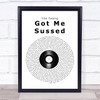 The Twang Got Me Sussed Vinyl Record Song Lyric Wall Art Print