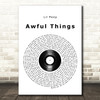 Lil Peep Awful Things Vinyl Record Song Lyric Wall Art Print