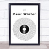 AJR Dear Winter Vinyl Record Song Lyric Wall Art Print