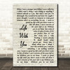 Life With You The Proclaimers Song Lyric Vintage Script Quote Print