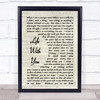 Life With You The Proclaimers Song Lyric Vintage Script Quote Print
