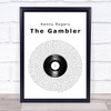 Kenny Rogers The Gambler Vinyl Record Song Lyric Wall Art Print