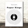 Taylor Swift Paper Rings Vinyl Record Song Lyric Wall Art Print