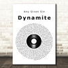 Any Given Sin Dynamite Vinyl Record Song Lyric Wall Art Print