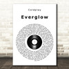 Coldplay Everglow Vinyl Record Song Lyric Wall Art Print