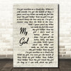 My Girl The Temptations Song Lyric Vintage Script Quote Print