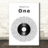 Metallica One Vinyl Record Song Lyric Wall Art Print