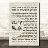 Rest Of My Life Bruno Mars Song Lyric Vintage Script Quote Print