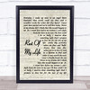 Rest Of My Life Bruno Mars Song Lyric Vintage Script Quote Print