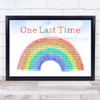 Ariana Grande One Last Time Watercolour Rainbow & Clouds Song Lyric Wall Art Print