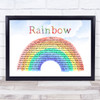 Kacey Musgraves Rainbow Watercolour Rainbow & Clouds Song Lyric Wall Art Print