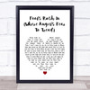Elvis Presley Fools Rush In (Where Angels Fear To Tread) White Heart Song Lyric Wall Art Print