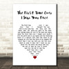 George Michael The First Time Ever I Saw Your Face White Heart Song Lyric Wall Art Print