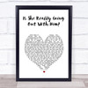 Joe Jackson Is She Really Going Out With Him White Heart Song Lyric Wall Art Print