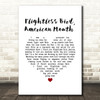 Iron & Wine Flightless Bird, American Mouth White Heart Song Lyric Wall Art Print