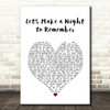 Bryan Adams Let's Make a Night to Remember White Heart Song Lyric Wall Art Print