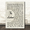 The Luckiest Ben Folds Song Lyric Vintage Script Quote Print