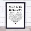 Cliff Richard A Voice In The Wilderness White Heart Song Lyric Wall Art Print
