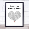 Dolly Parton Tennesssee Homesick Blues White Heart Song Lyric Wall Art Print