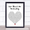 Mark Wills Like There's No Yesterday White Heart Song Lyric Wall Art Print