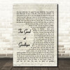 Too Good At Goodbyes Sam Smith Song Lyric Vintage Script Quote Print