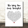 Rod Stewart The Way You Look Tonight White Heart Song Lyric Wall Art Print