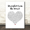 Bryan Adams Straight From The Heart White Heart Song Lyric Wall Art Print