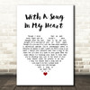 Ella Fitzgerald With A Song In My Heart White Heart Song Lyric Wall Art Print