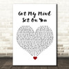 George Harrison Got My Mind Set On You White Heart Song Lyric Wall Art Print