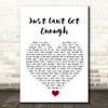 Depeche Mode Just Can't Get Enough White Heart Song Lyric Wall Art Print