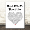 Ingrid Andress More Hearts Than Mine White Heart Song Lyric Wall Art Print