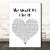Jason Mraz The World As I See It White Heart Song Lyric Wall Art Print