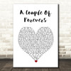 Chrisette Michele A Couple Of Forevers White Heart Song Lyric Wall Art Print