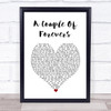 Chrisette Michele A Couple Of Forevers White Heart Song Lyric Wall Art Print