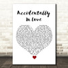 Counting Crows Accidentally In Love White Heart Song Lyric Wall Art Print