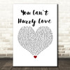 Phil Collins You Can`t Hurry Love White Heart Song Lyric Wall Art Print