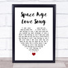 A Flock Of Seagulls Space Age Love Song White Heart Song Lyric Wall Art Print