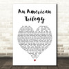 Elvis Presley An American Trilogy White Heart Song Lyric Wall Art Print