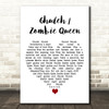 Ghost Ghuleh Zombie Queen White Heart Song Lyric Wall Art Print