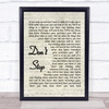 Fleetwood Mac Don't Stop Quote Song Lyric Print