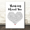 Calvin Harris Thinking About You White Heart Song Lyric Wall Art Print