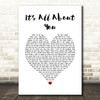 Luther Vandross It's All About You White Heart Song Lyric Wall Art Print