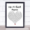 The Mission Like A Child Again White Heart Song Lyric Wall Art Print